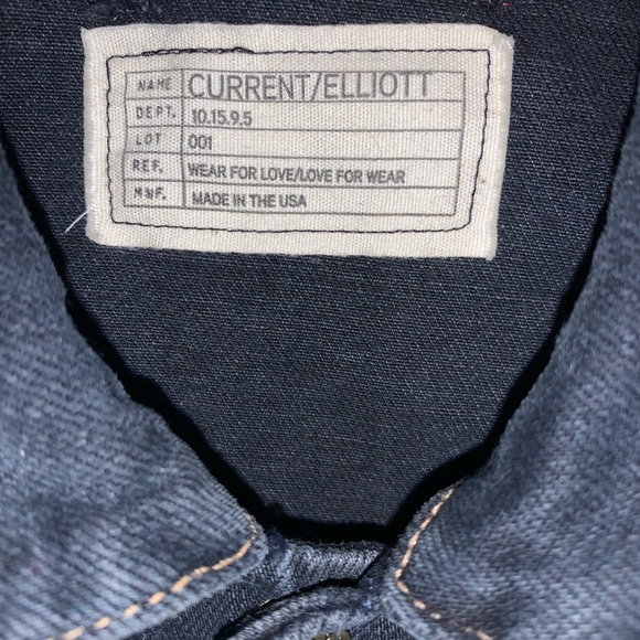 Current Elliott Sleeveless Denim Snap Front Jacket Vest With Lace Back - Picture 7 of 16